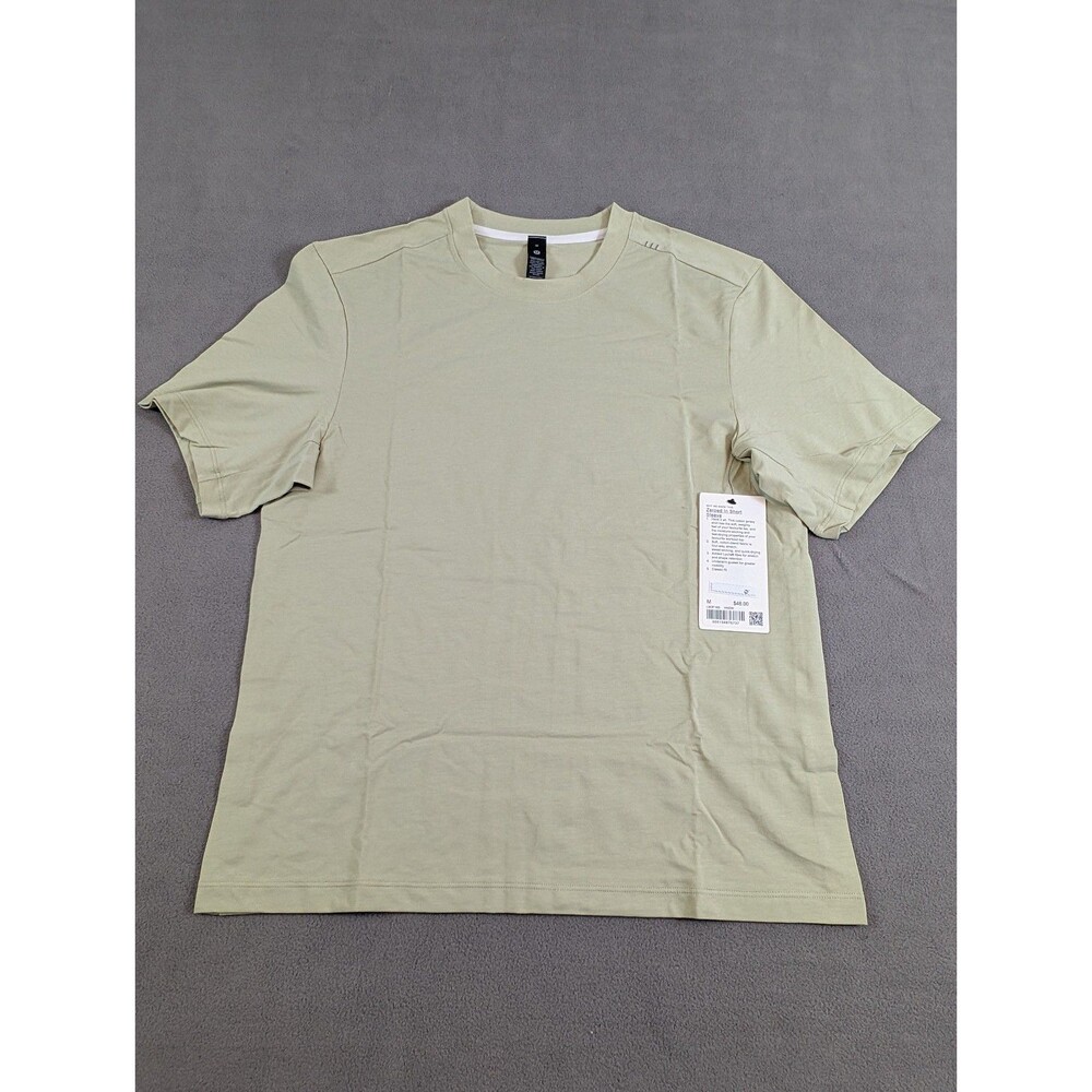 Lululemon Zeroed In Short Sleeve Shirt Mens M Light Green Training NWT